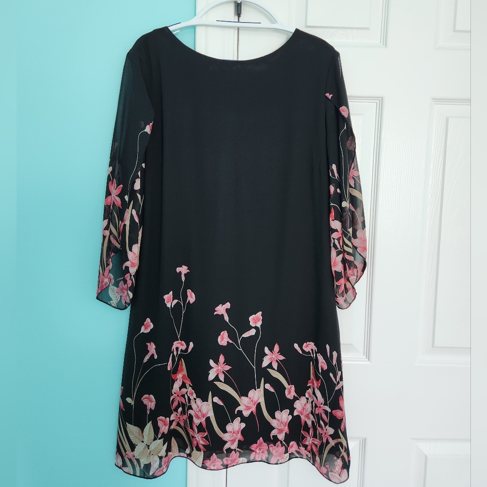 Grace Karin XL Black & Pink Dress